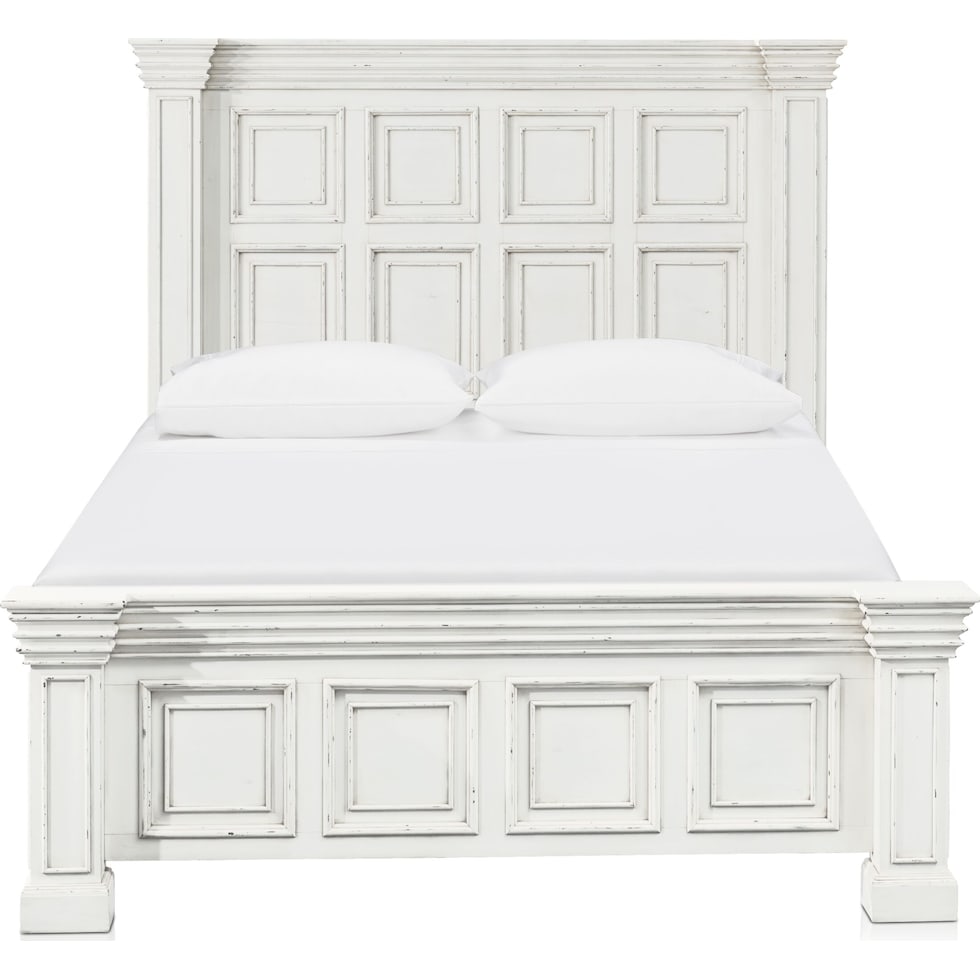 santa rosa white king bed   