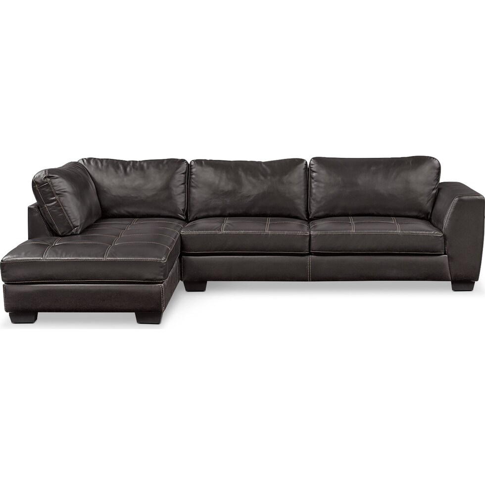 santana black black  pc sectional   