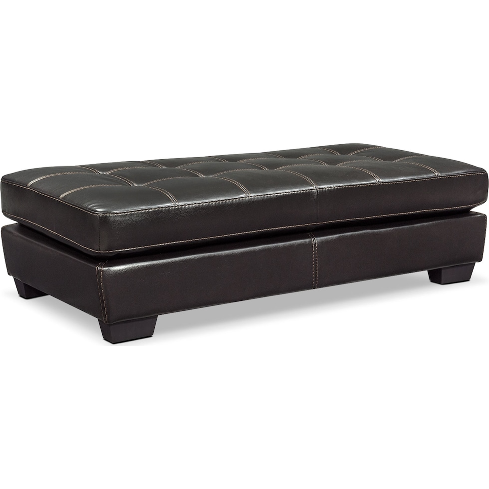 santana black black cocktail ottoman   