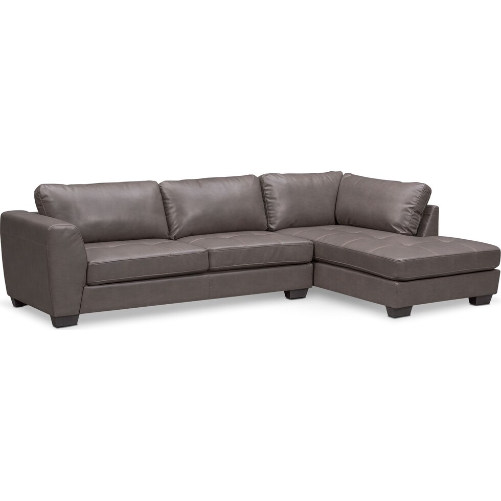 santana gray gray  pc sectional   
