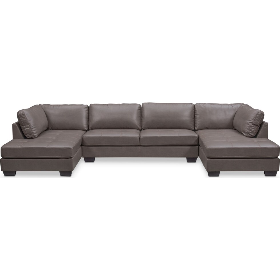 santana gray gray  pc sectional   