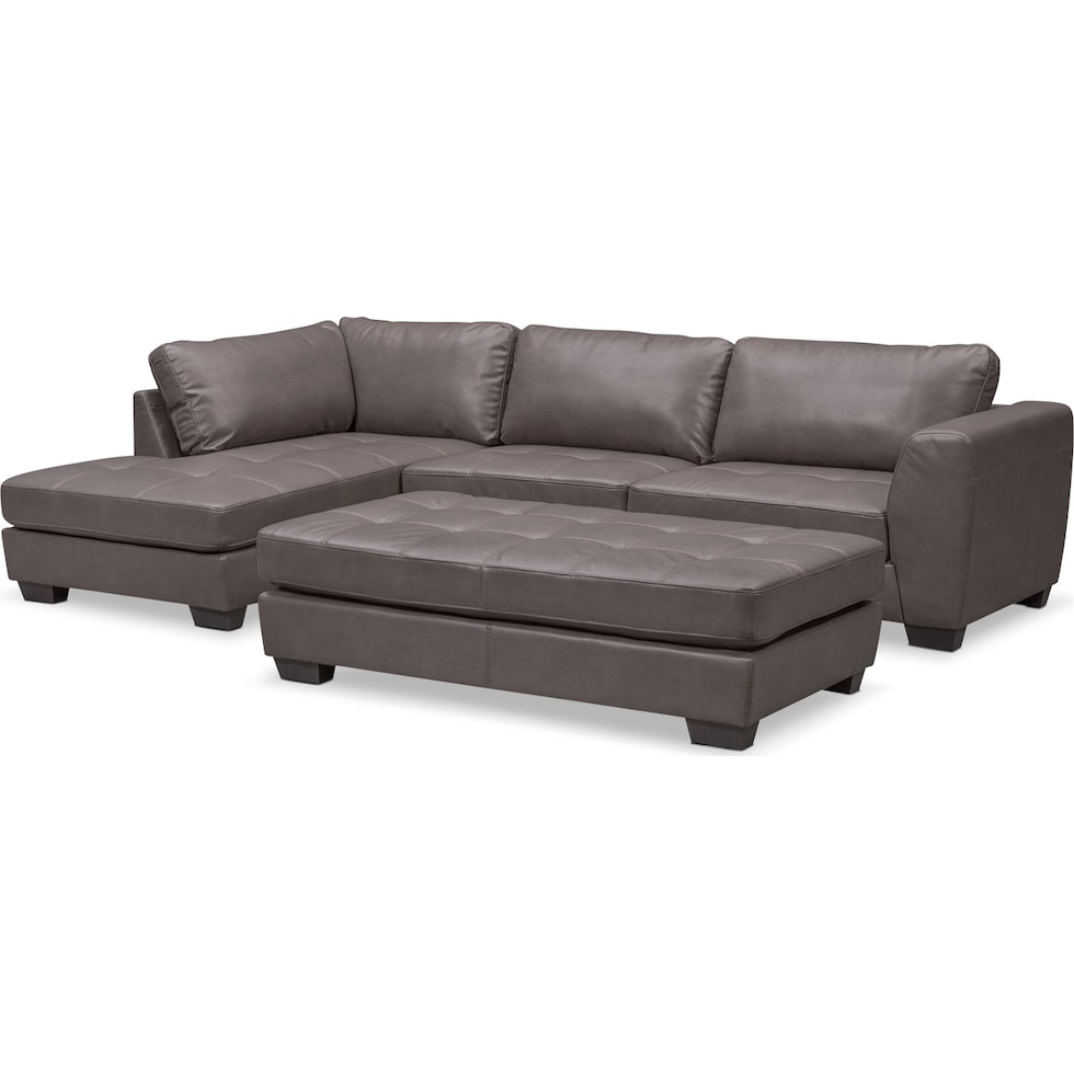 santana gray gray  pc sectional   