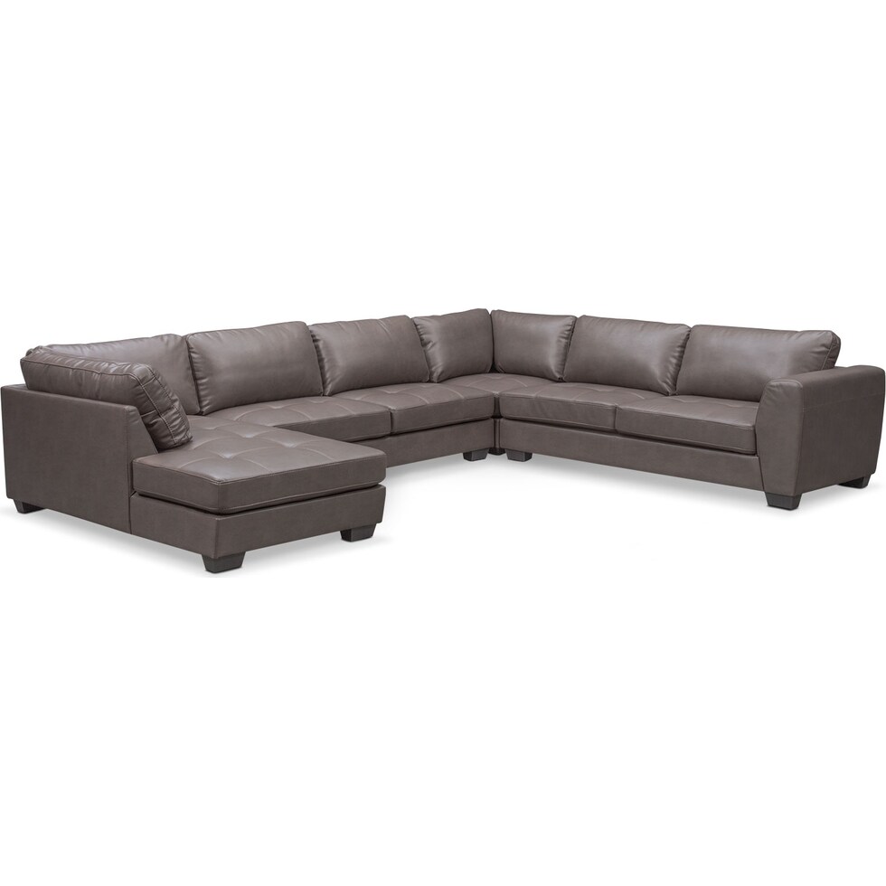 santana gray gray  pc sectional   