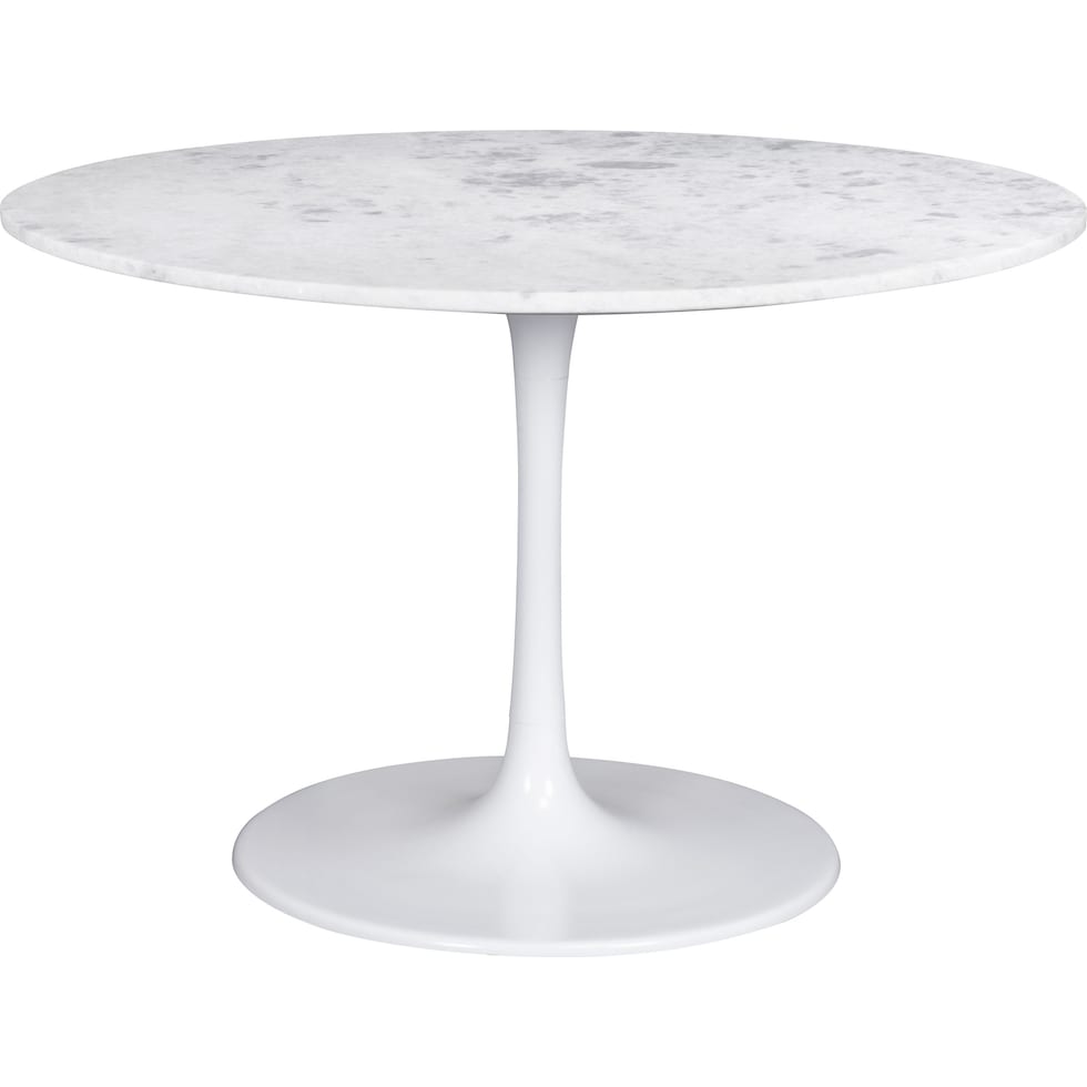 santara white dining table   