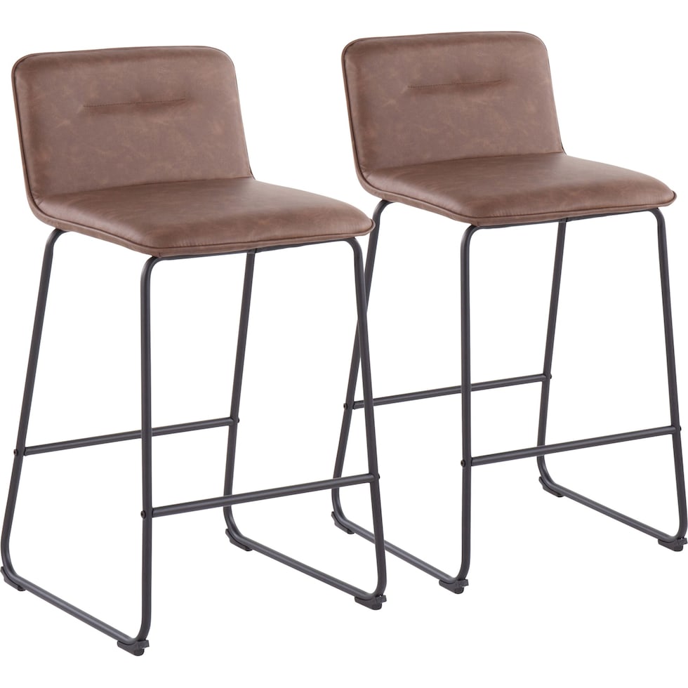 santos black espresso counter height stool   