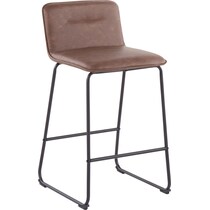 santos black espresso counter height stool   