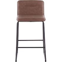 santos black espresso counter height stool   