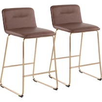 santos gold espresso counter height stool   