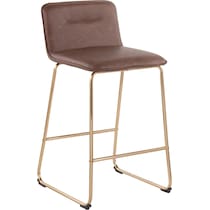 santos gold espresso counter height stool   