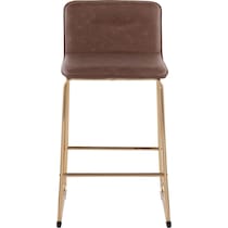 santos gold espresso counter height stool   