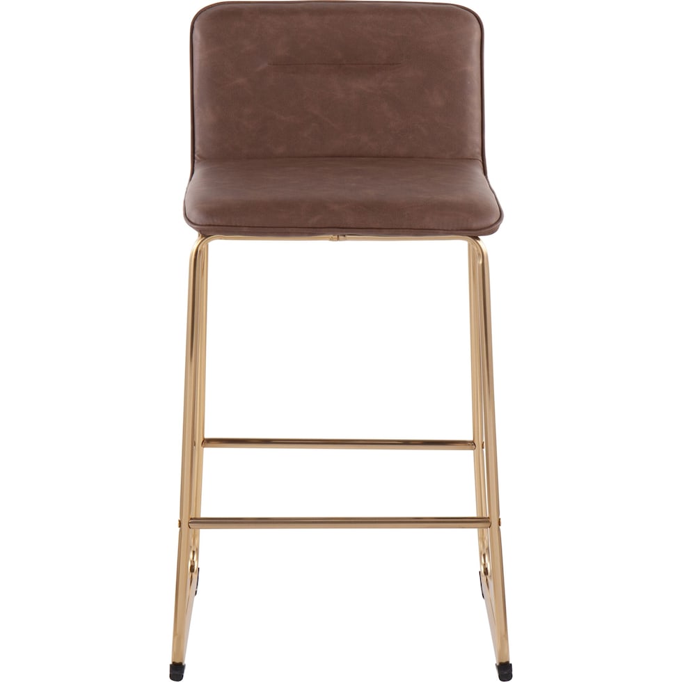 santos gold espresso counter height stool   