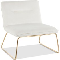 santos white accent chair   