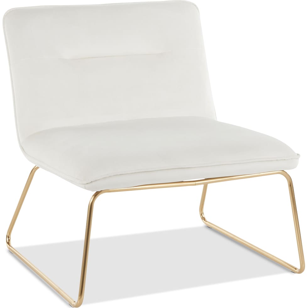 santos white accent chair   