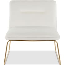 santos white accent chair   