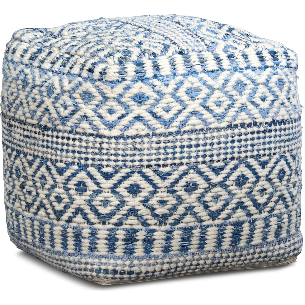 sarah blue pouf   