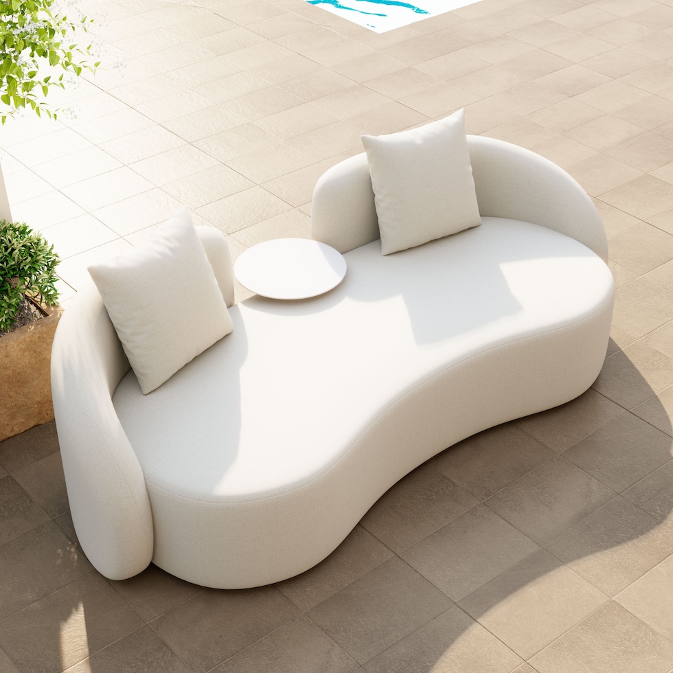 sarasota neutral outdoor loveseat   