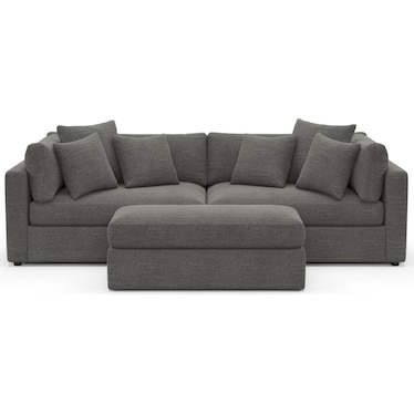 Sasha Foam Comfort Sectional - Curious Charcoal