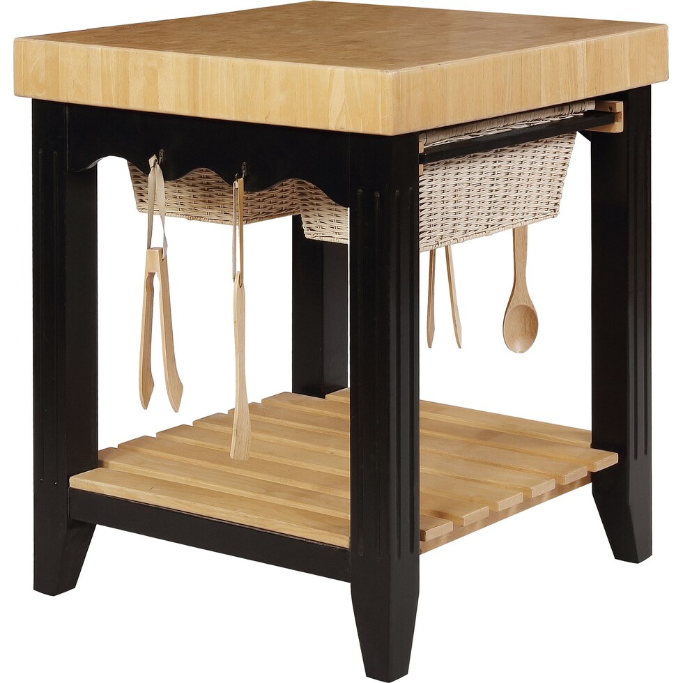 savannah black kitchen island   