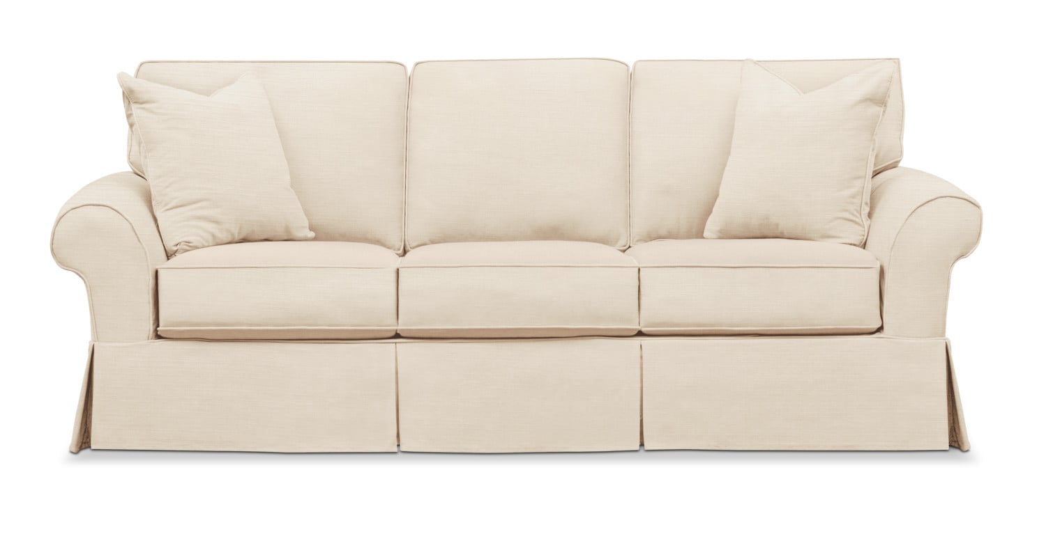 Sawyer Slipcover Sofa - Beige | Value City Furniture