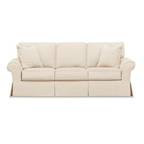 sawyer beige slipcover sofa   