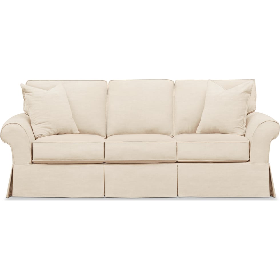 sawyer beige slipcover sofa   