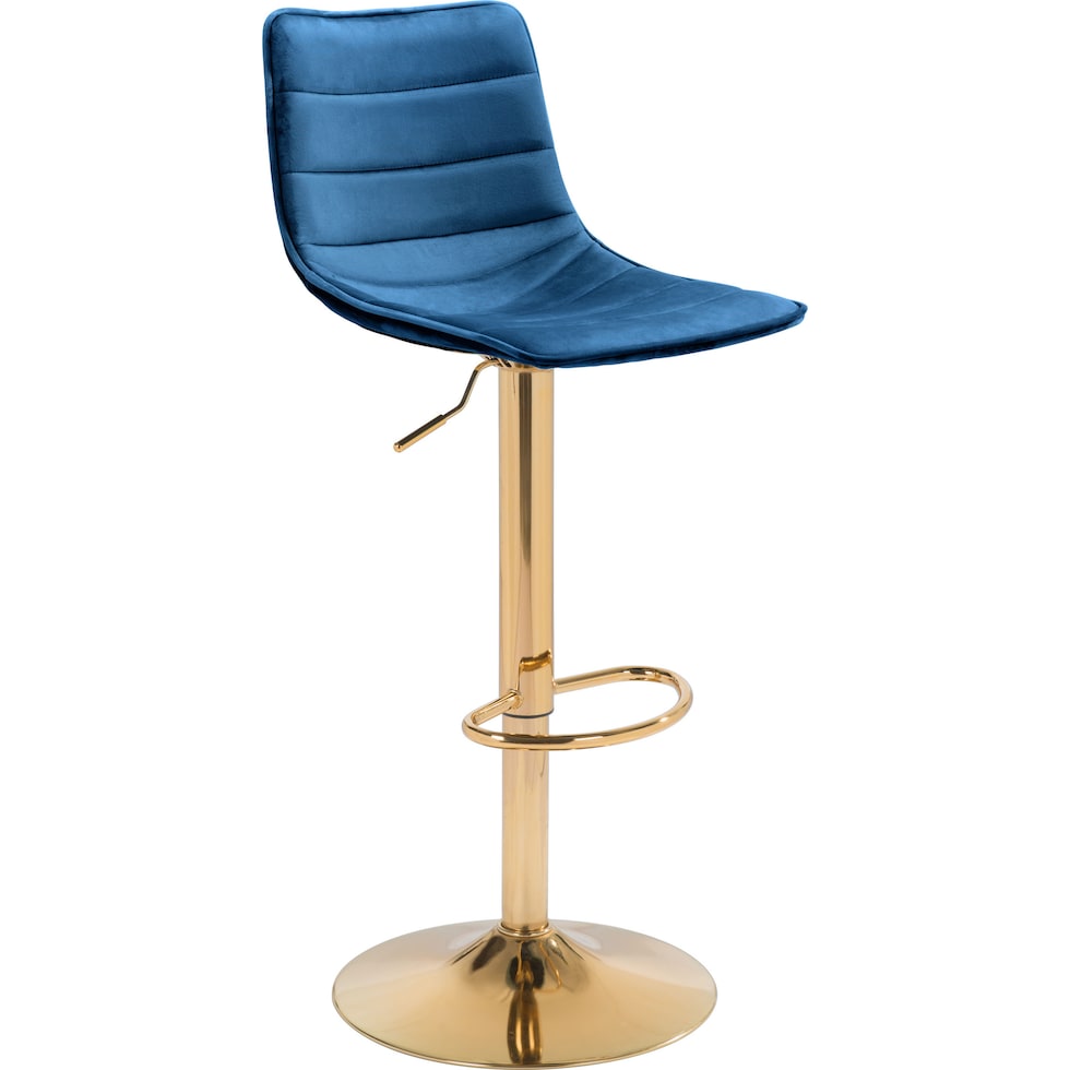 sawyer blue gold bar stool   