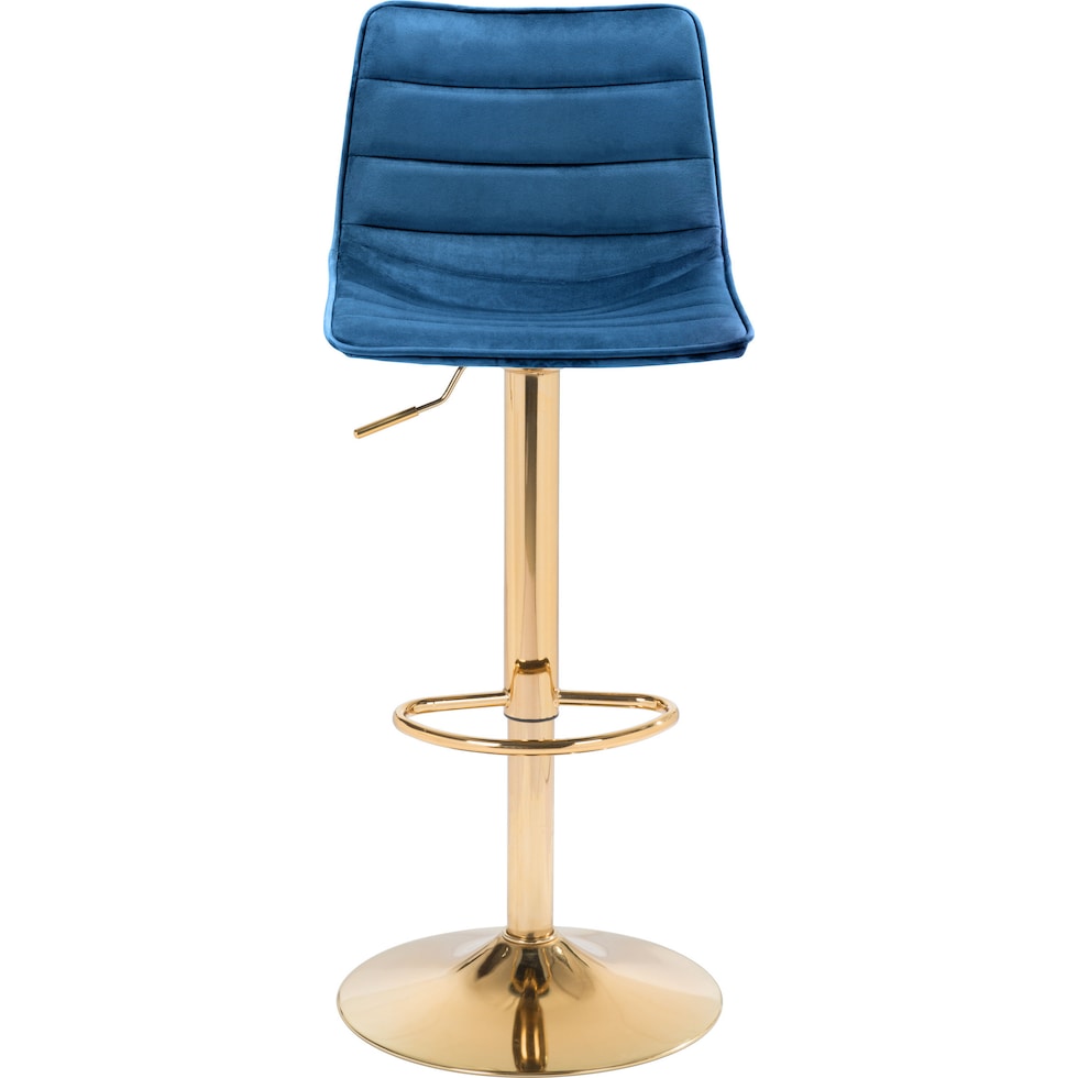 sawyer blue gold bar stool   