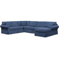 sawyer blue sectional   