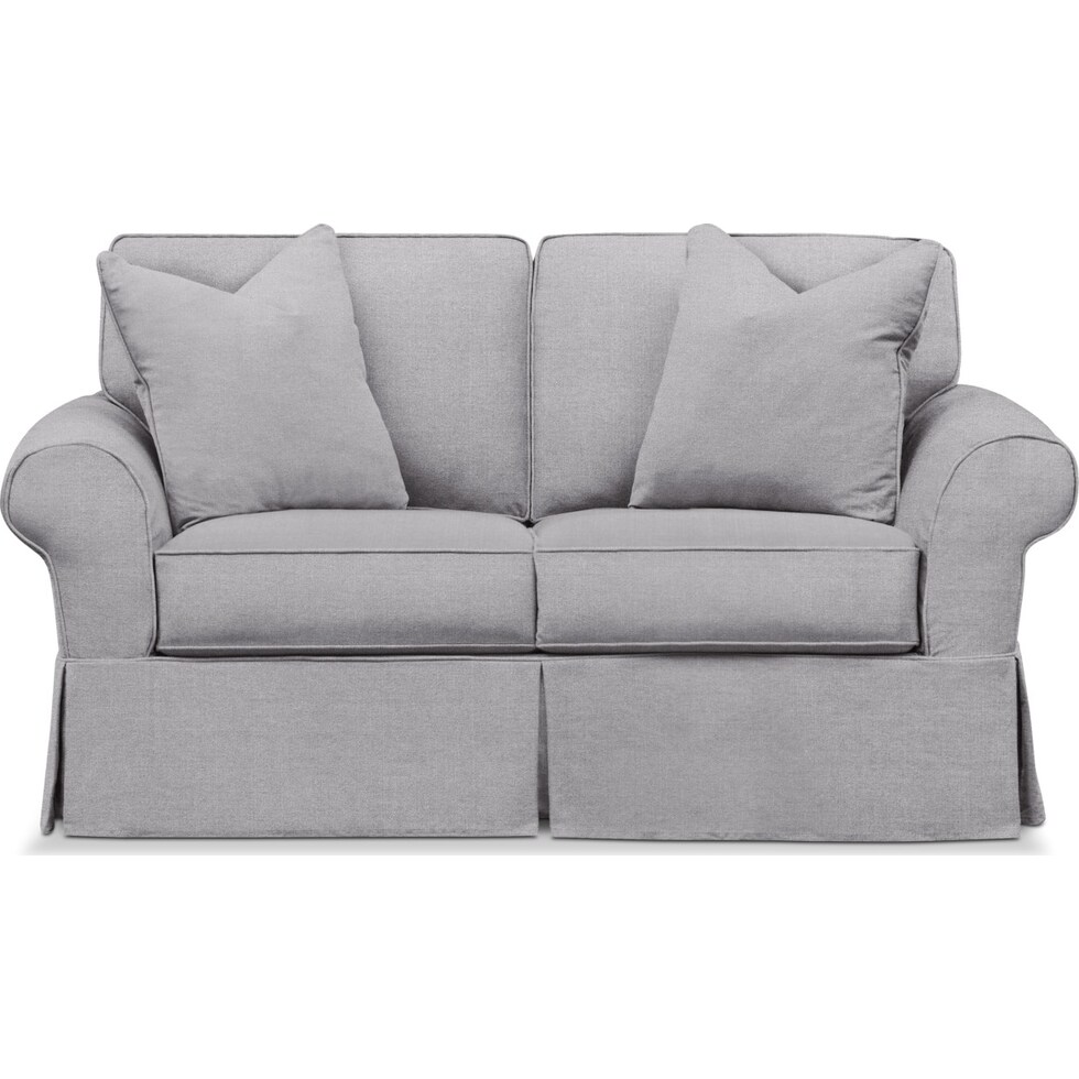 sawyer gray slipcover loveseat   