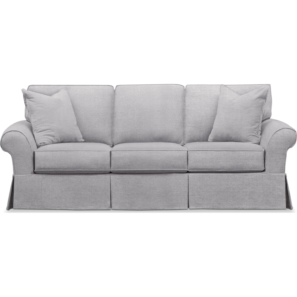 sawyer gray slipcover sofa   