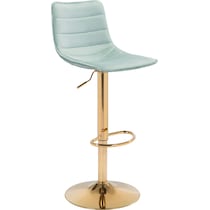 sawyer light blue gold bar stool   