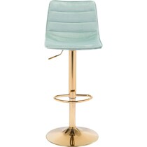 sawyer light blue gold bar stool   