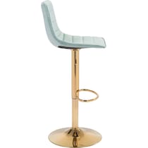 sawyer light blue gold bar stool   