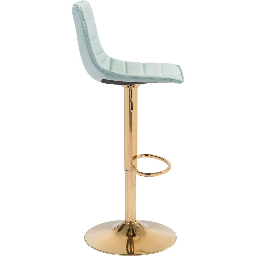 sawyer light blue gold bar stool   