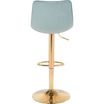 sawyer light blue gold bar stool   