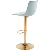 sawyer light blue gold bar stool   