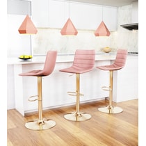 sawyer pink gold bar stool   