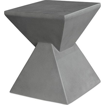Scala Indoor/Outdoor Concrete Accent Table/Stool - Gray