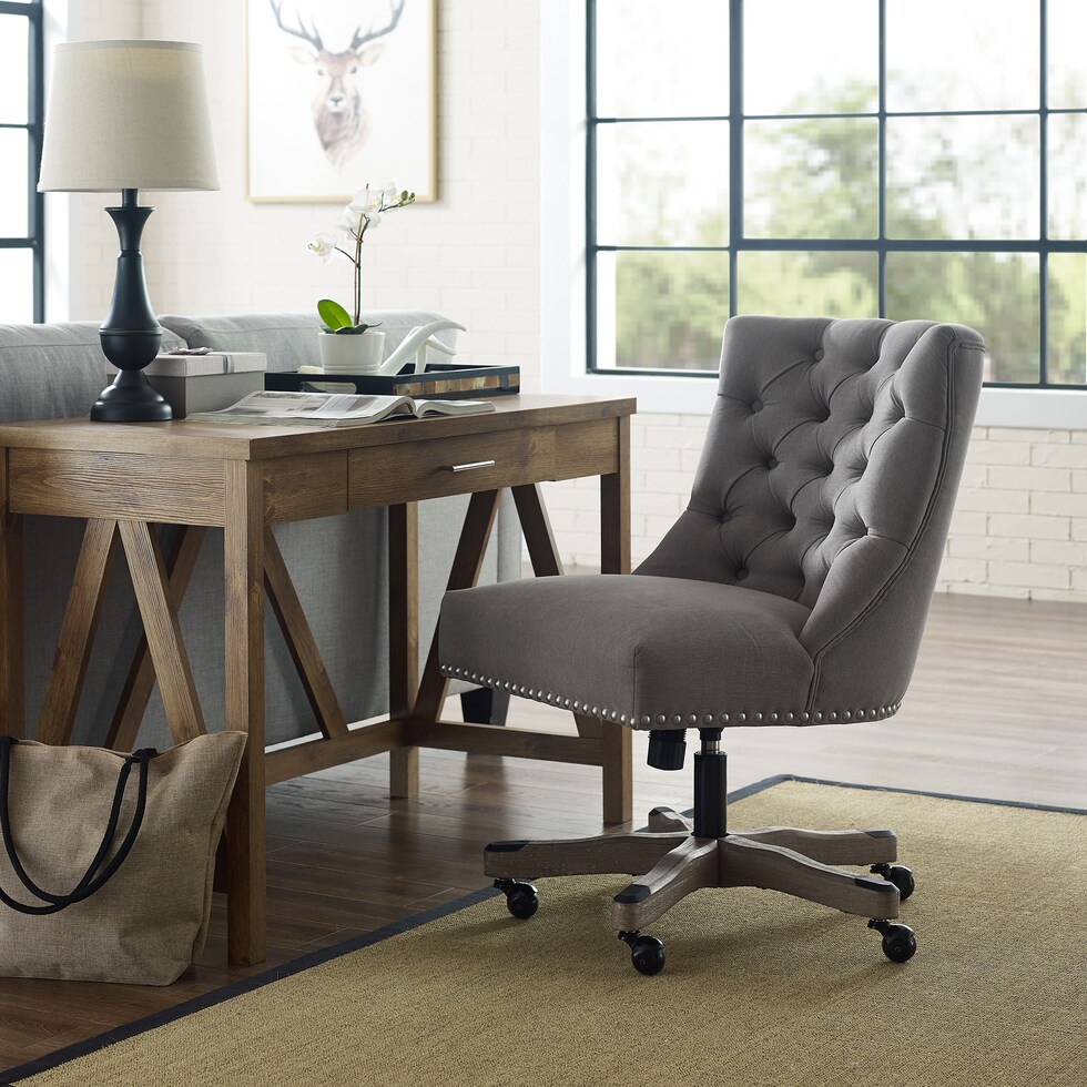 scarlett gray office chair   