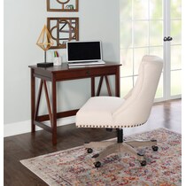 scarlett light brown office chair   