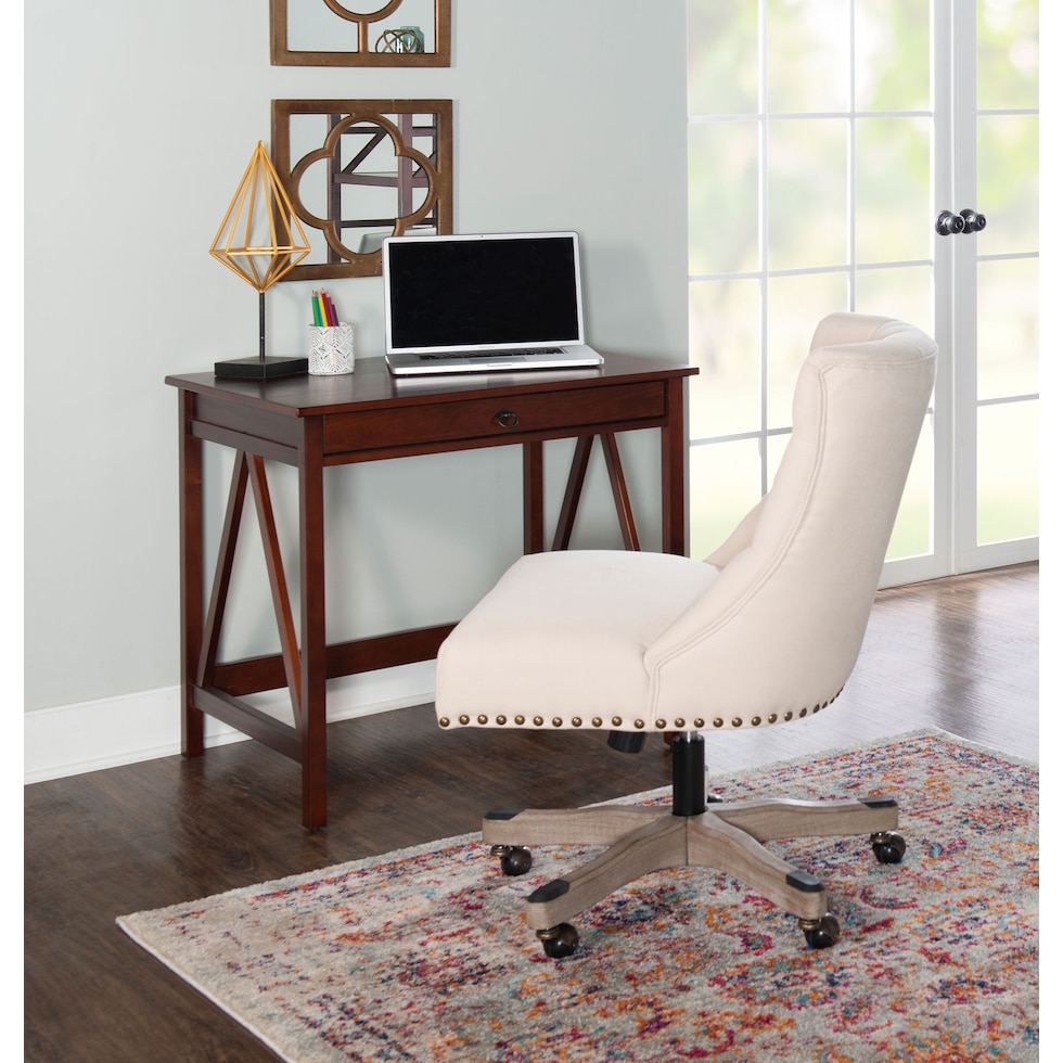scarlett light brown office chair   
