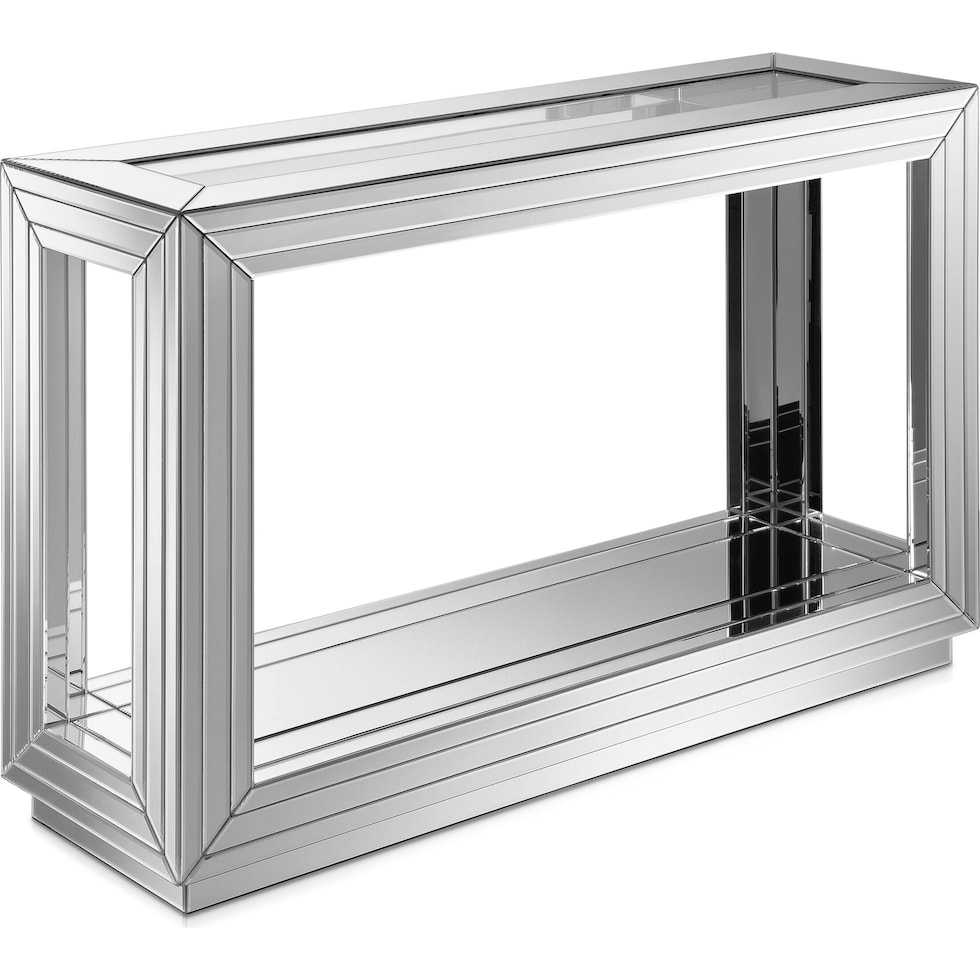 scarlett silver sofa table   