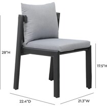 scottsdale gray outdoor dining chair   