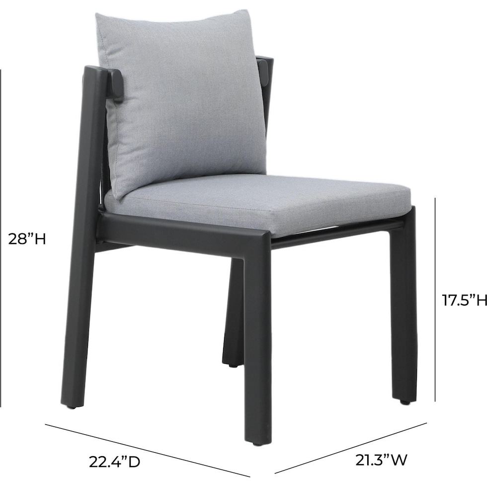 scottsdale gray outdoor dining chair   