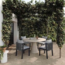 scottsdale gray outdoor dining chair   