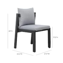 scottsdale gray outdoor dining chair   