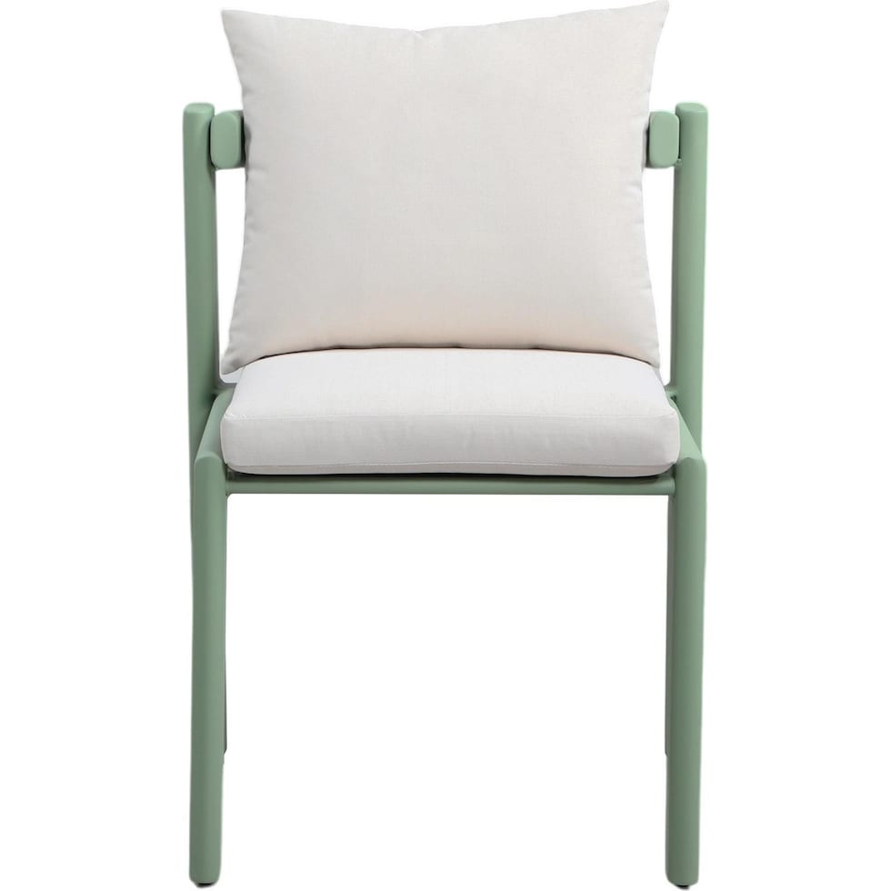 scottsdale green cream outdoor dining chair   