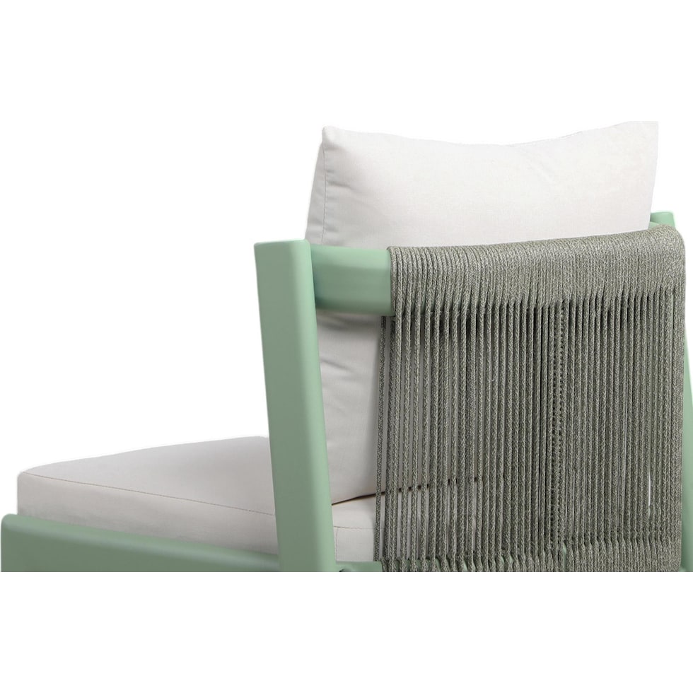 scottsdale green cream outdoor dining chair   