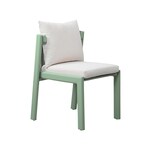 scottsdale green cream outdoor dining chair   