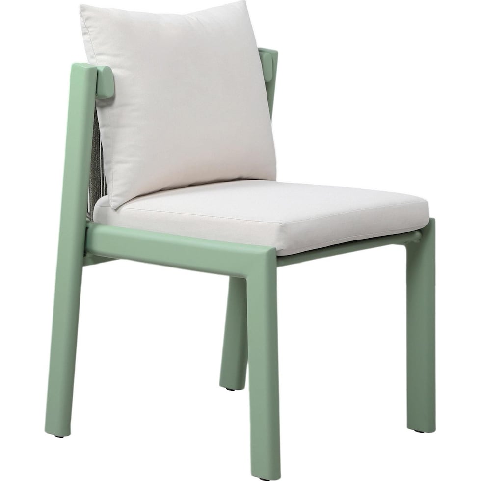 scottsdale green cream outdoor dining chair   